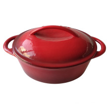 Enamel Coated Oval Cast Iron Casserole